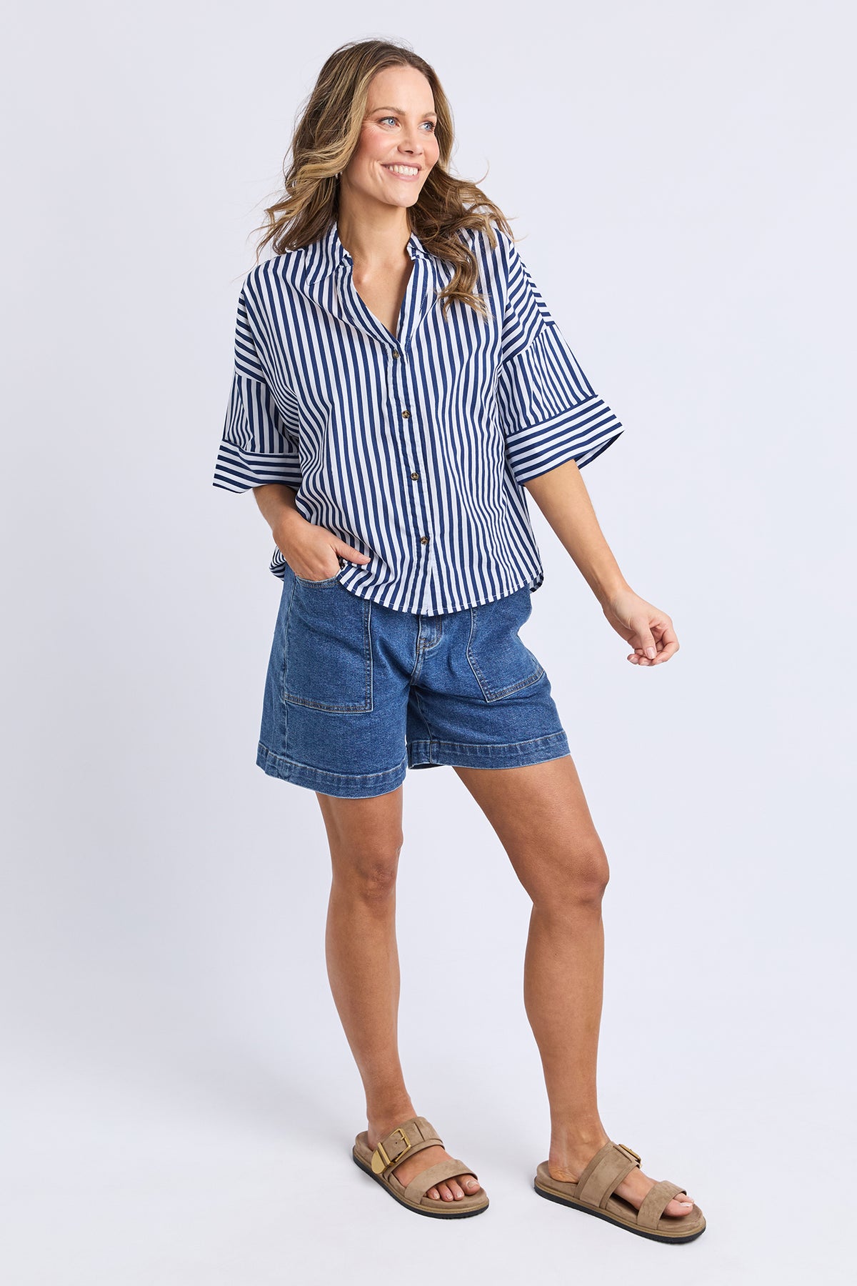 Striped Holiday Shirt Ocean