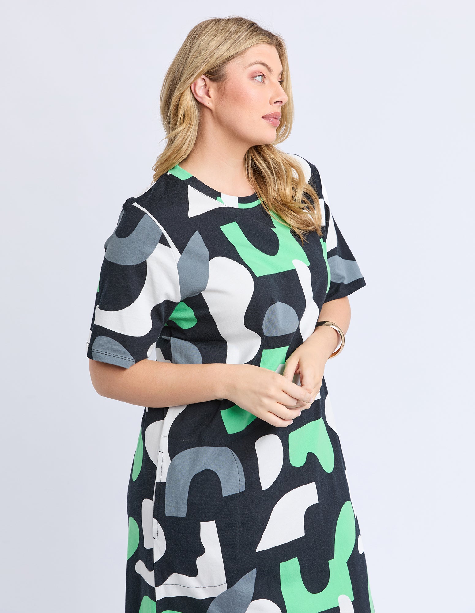 Stijl Dress Abstract Yardage Print