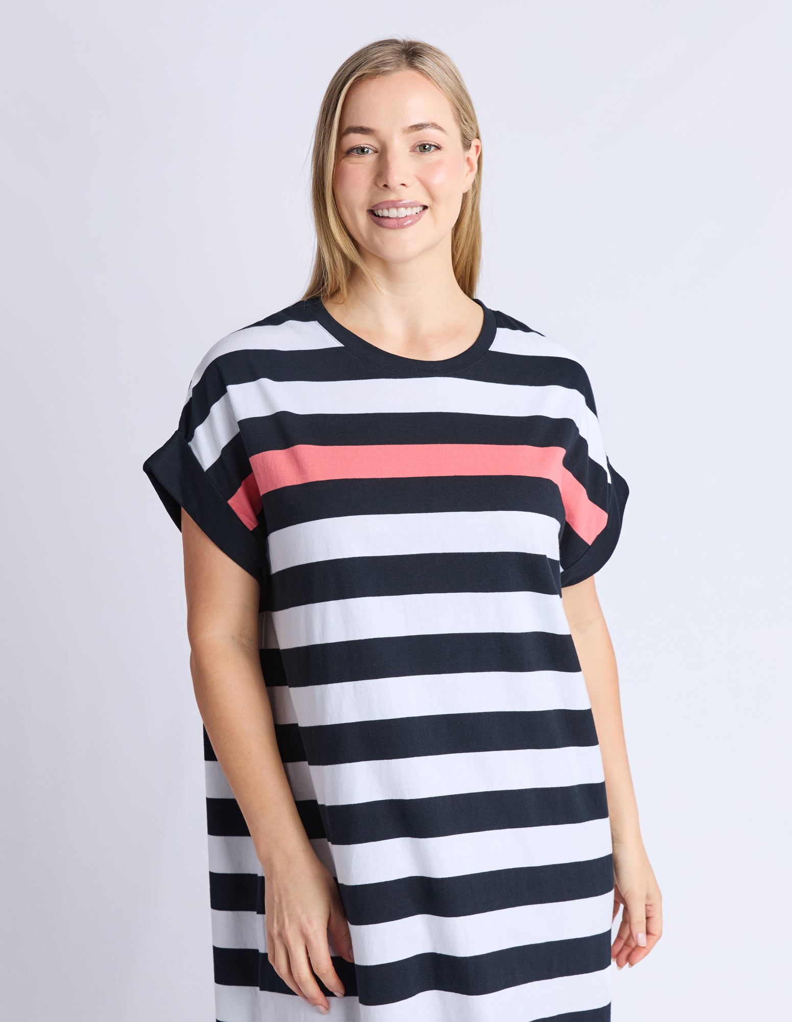 Mckinley Dress Black And White Stripe
