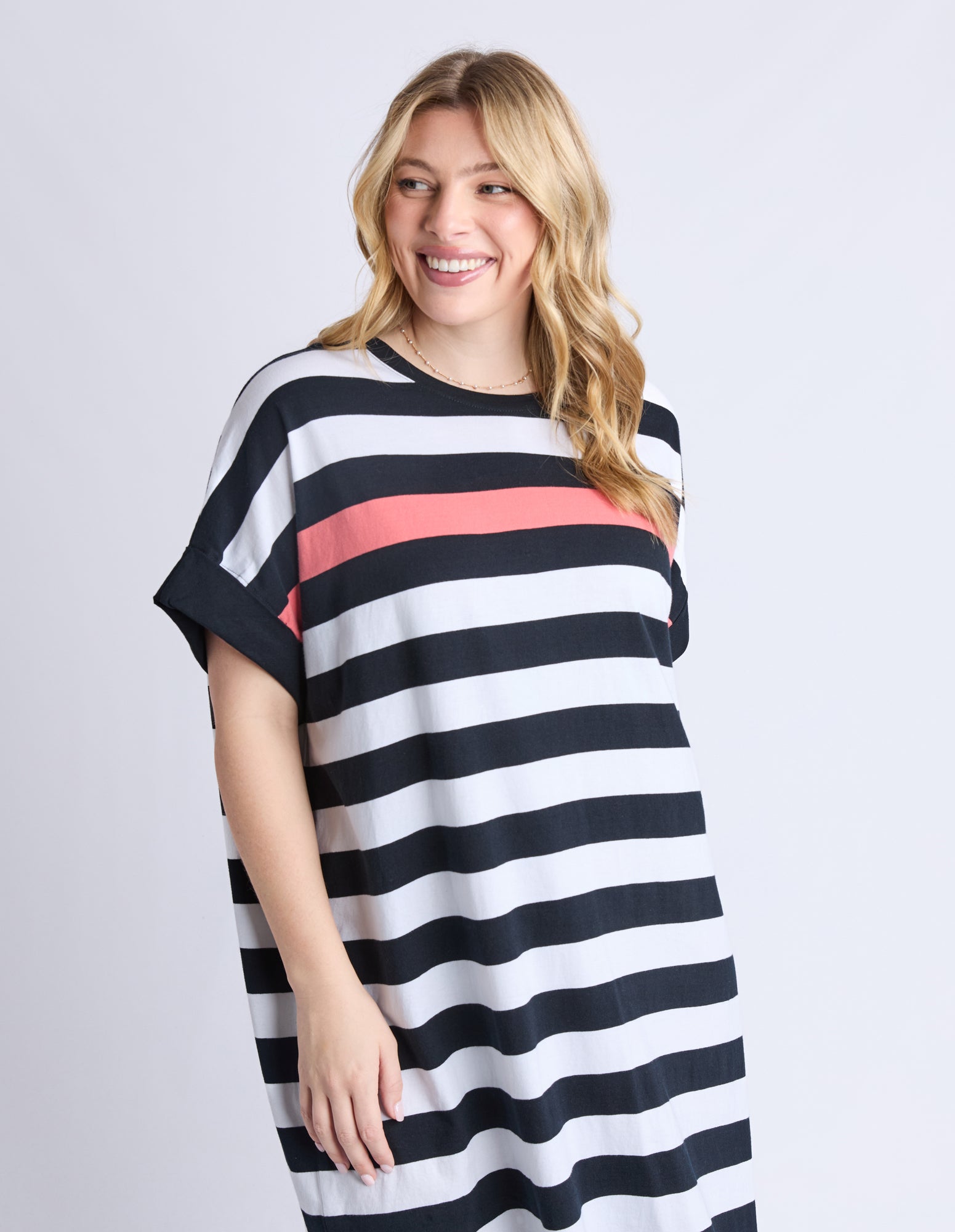 Mckinley Dress Black And White Stripe