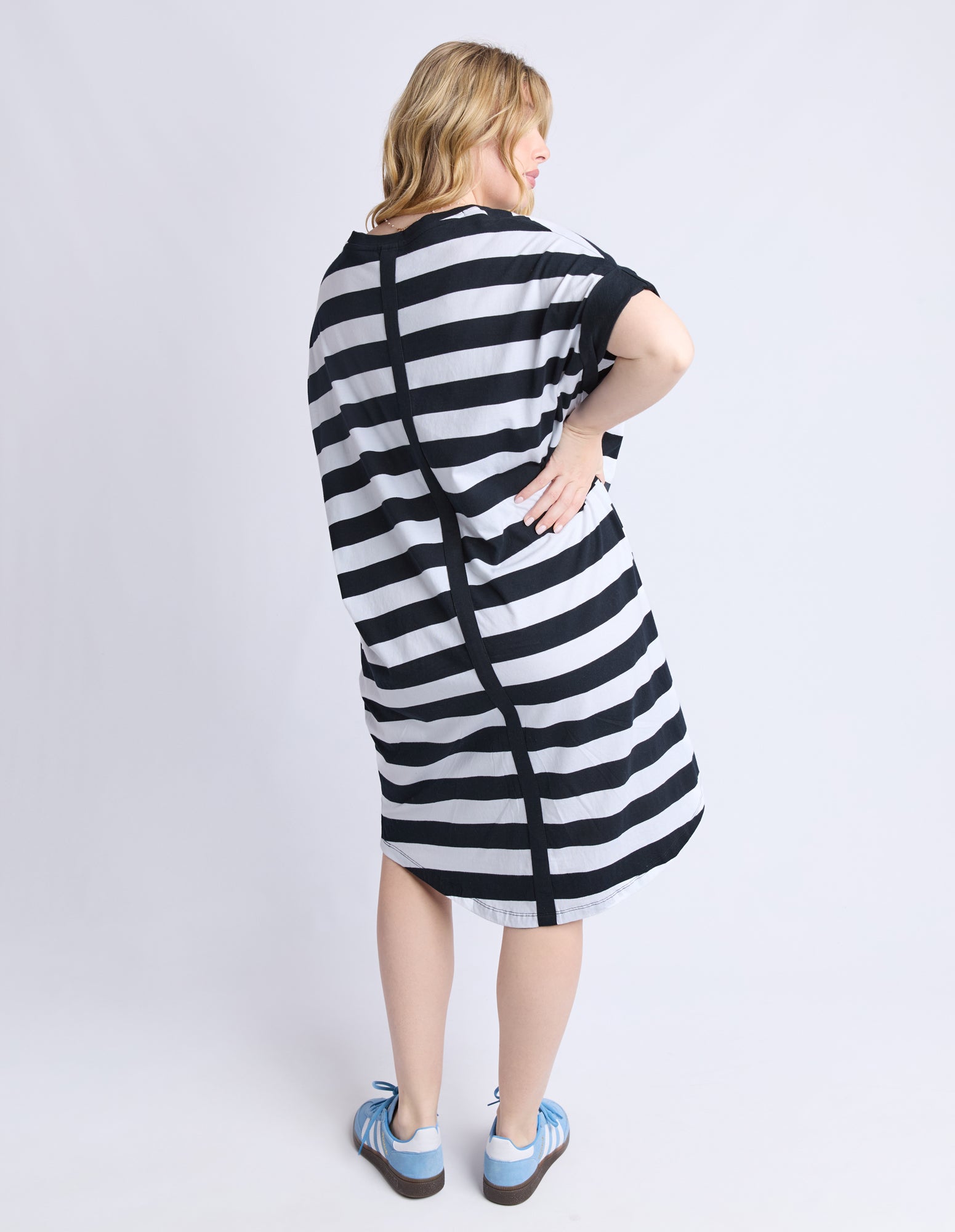 Mckinley Dress Black And White Stripe