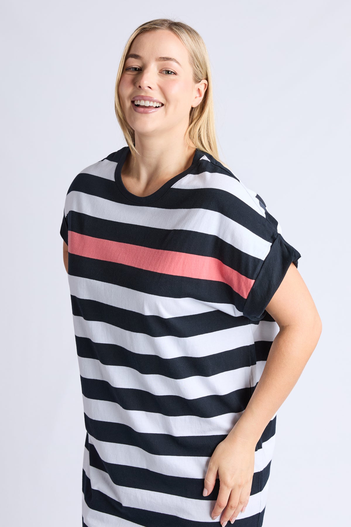 Mckinley Dress Black And White Stripe