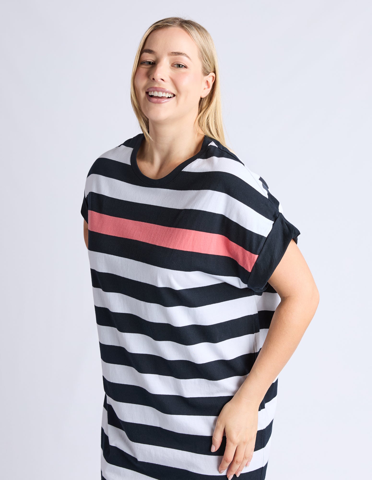 Mckinley Dress Black And White Stripe