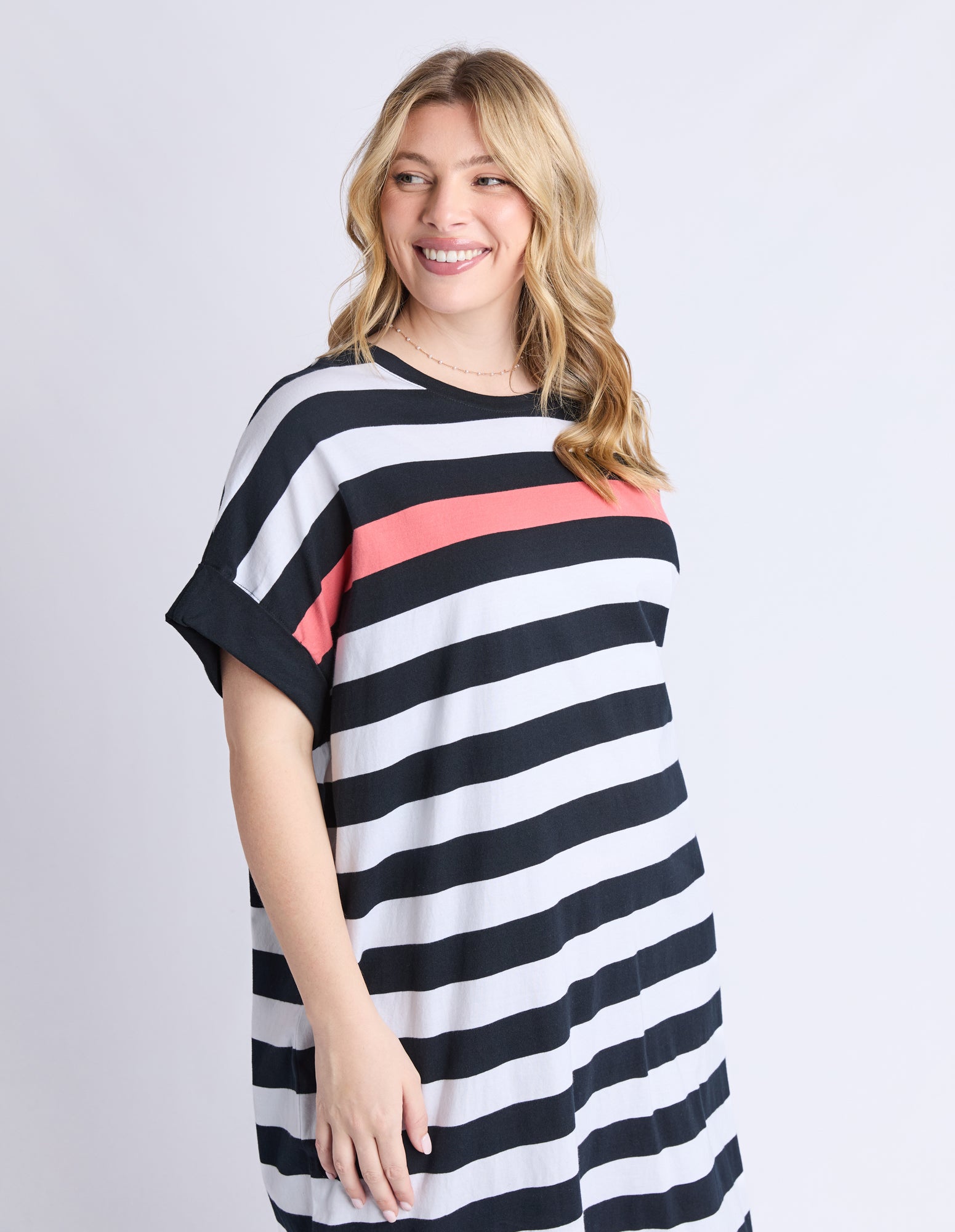 Mckinley Dress Black And White Stripe