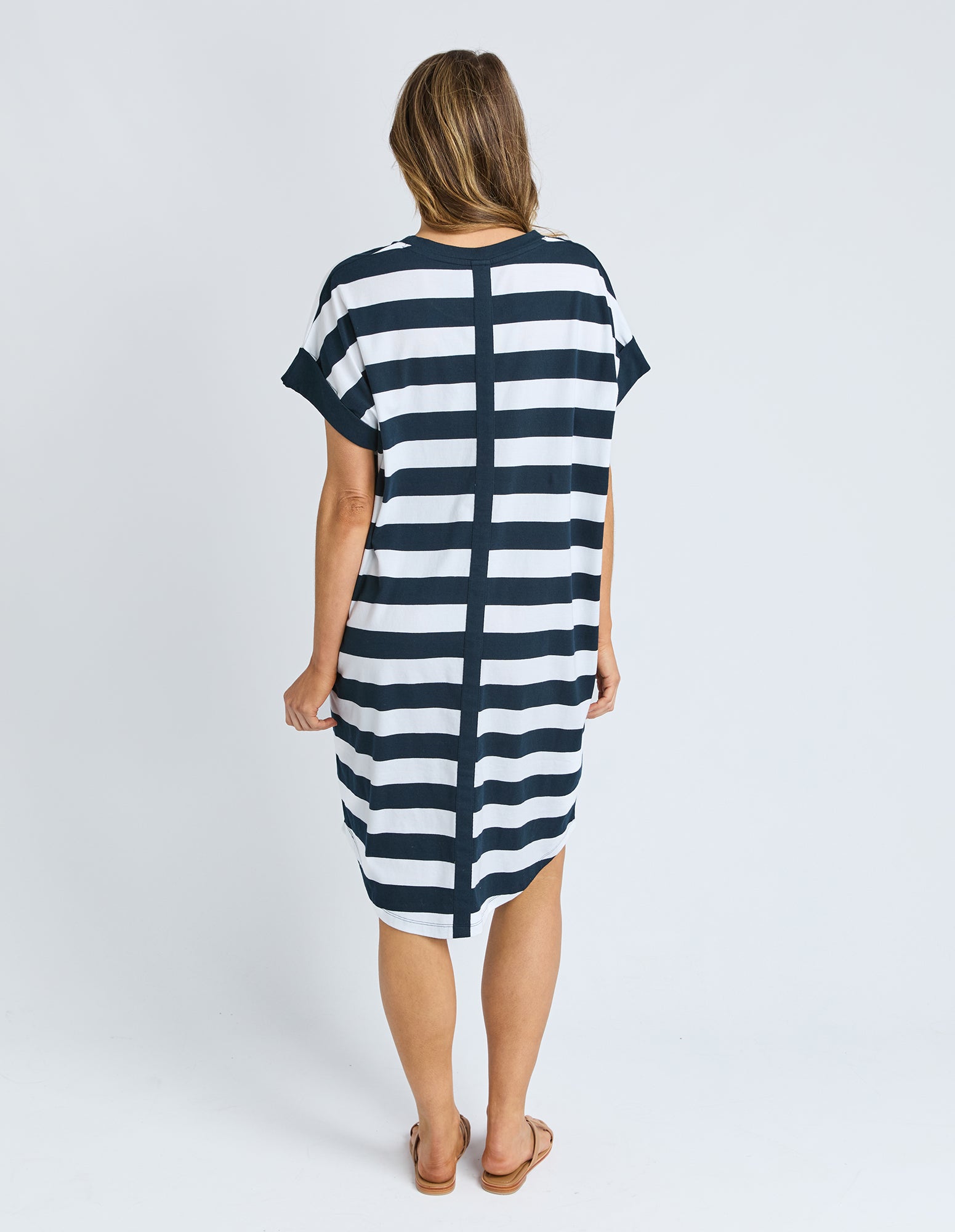 Mckinley Dress Navy And White Stripe