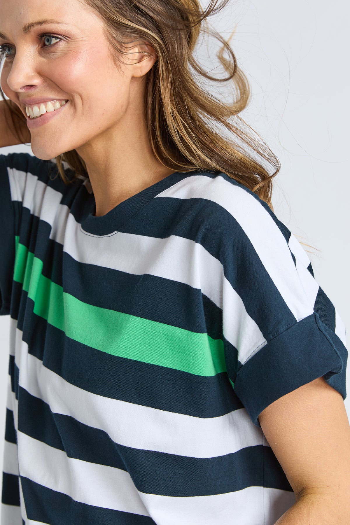 Mckinley Dress Navy And White Stripe