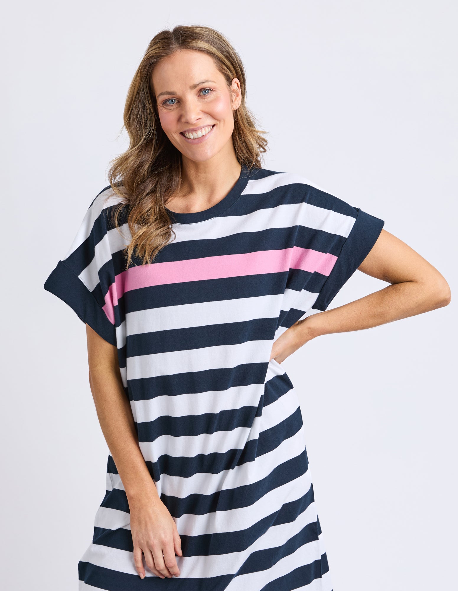 Mckinley Dress Navy & White Stripe