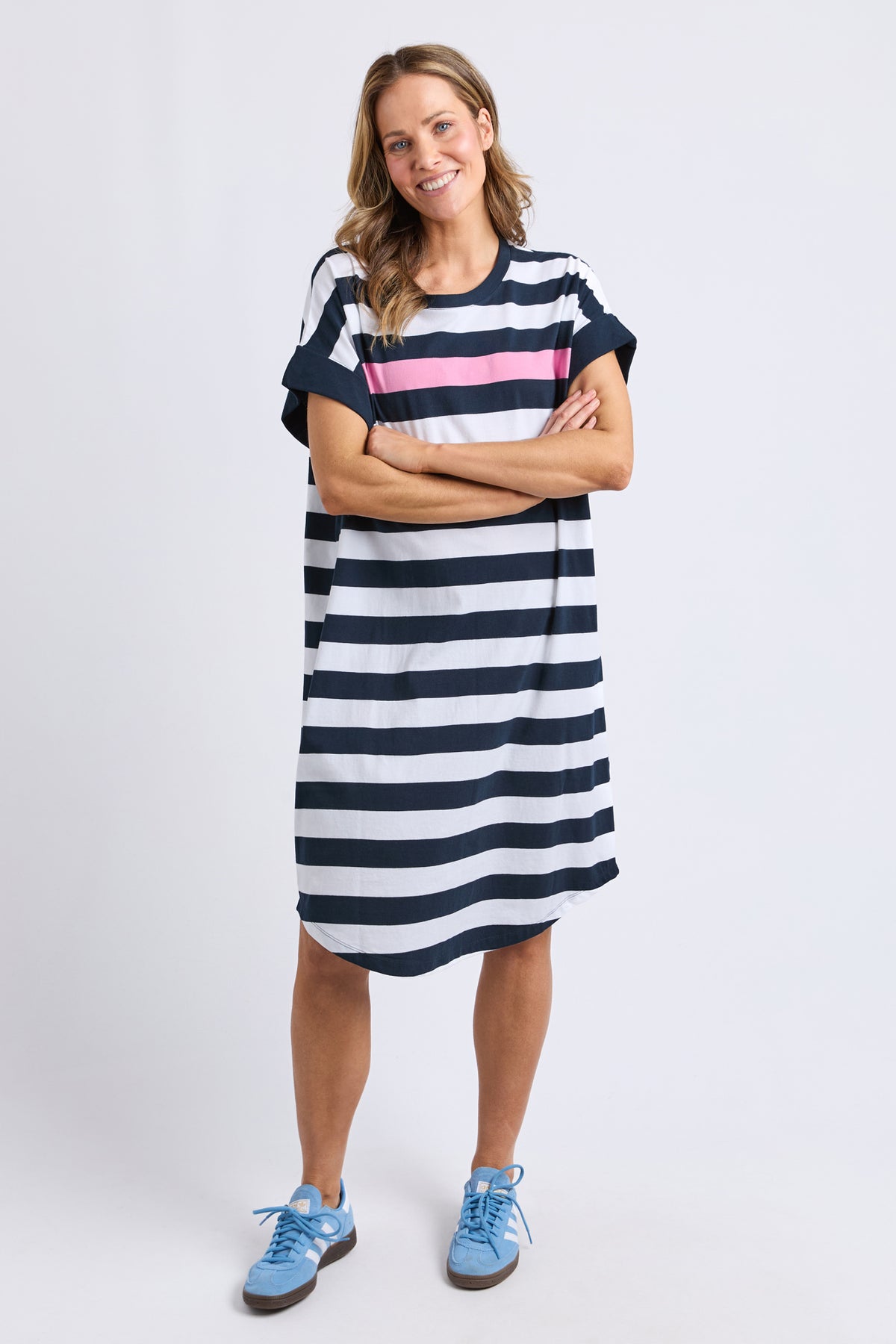 Mckinley Dress Navy & White Stripe