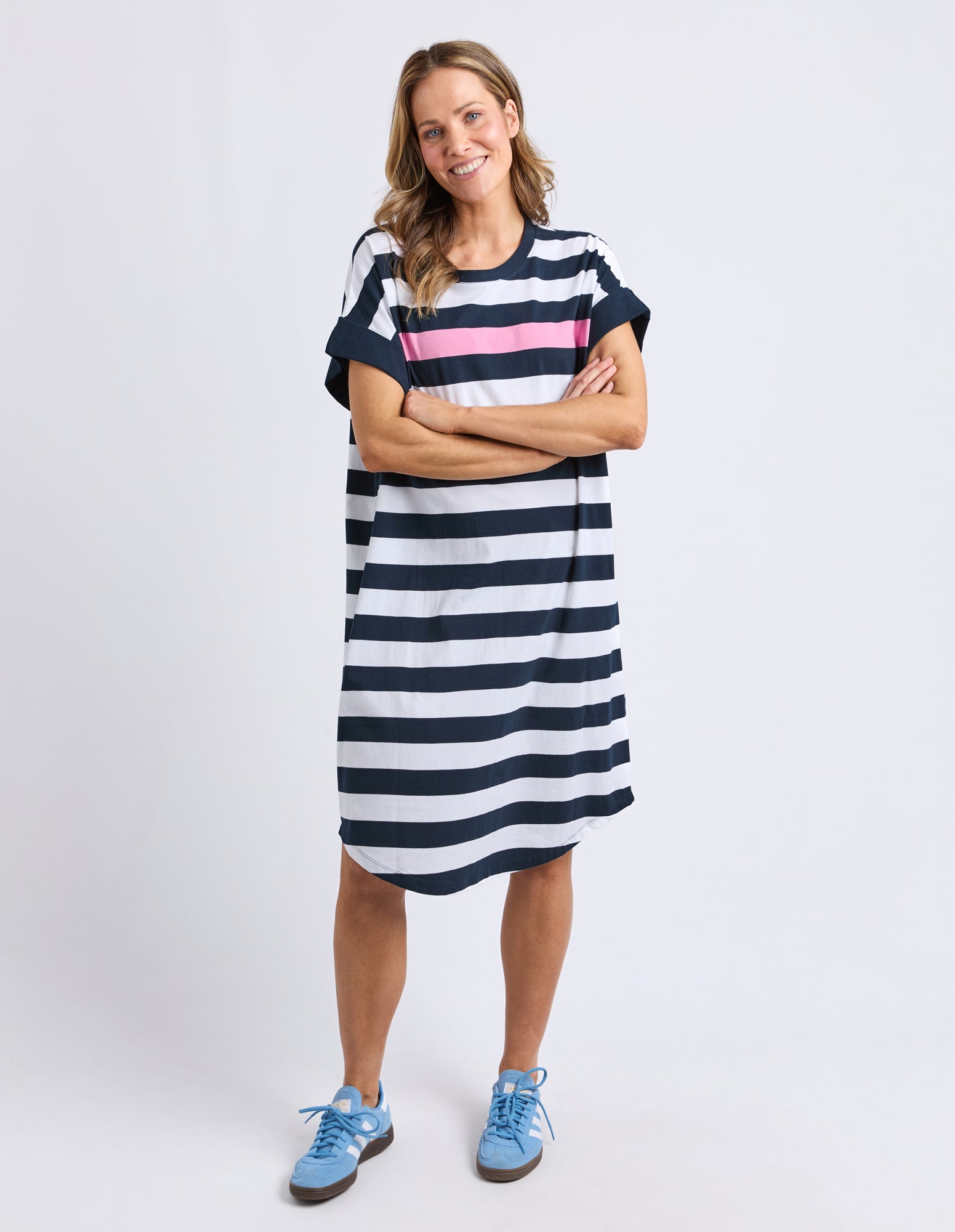 Mckinley Dress Navy & White Stripe