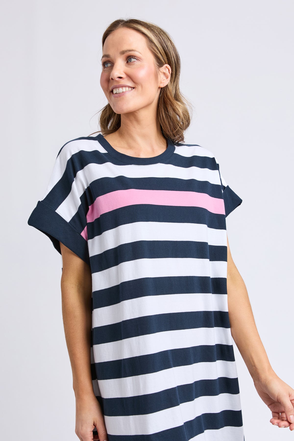 Mckinley Dress Navy & White Stripe