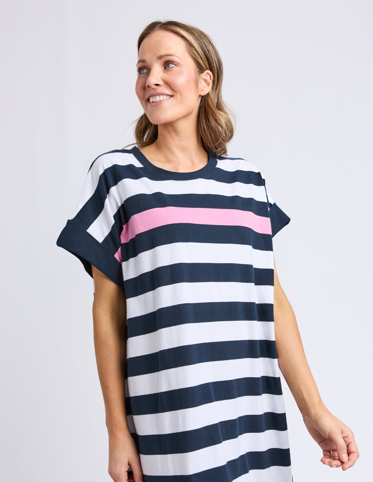 Mckinley Dress Navy & White Stripe