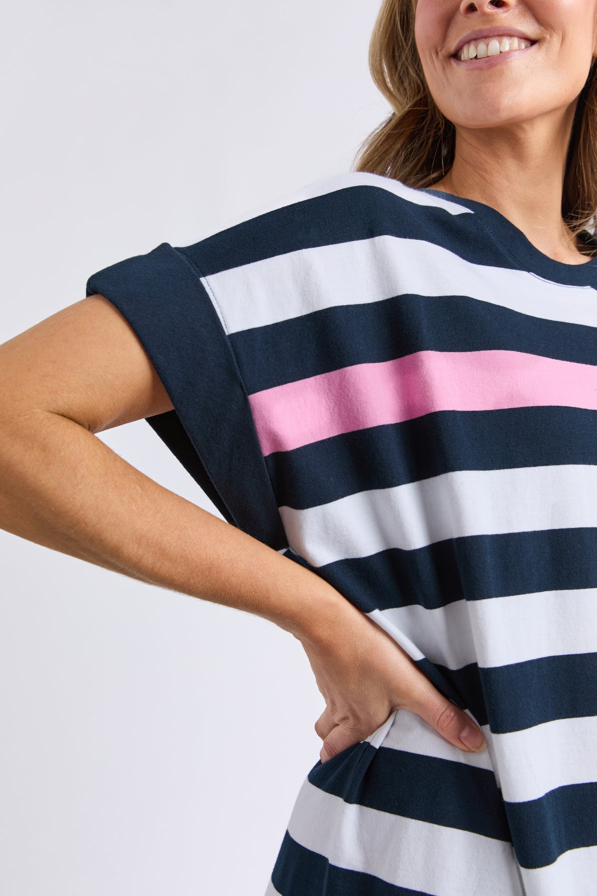 Mckinley Dress Navy & White Stripe