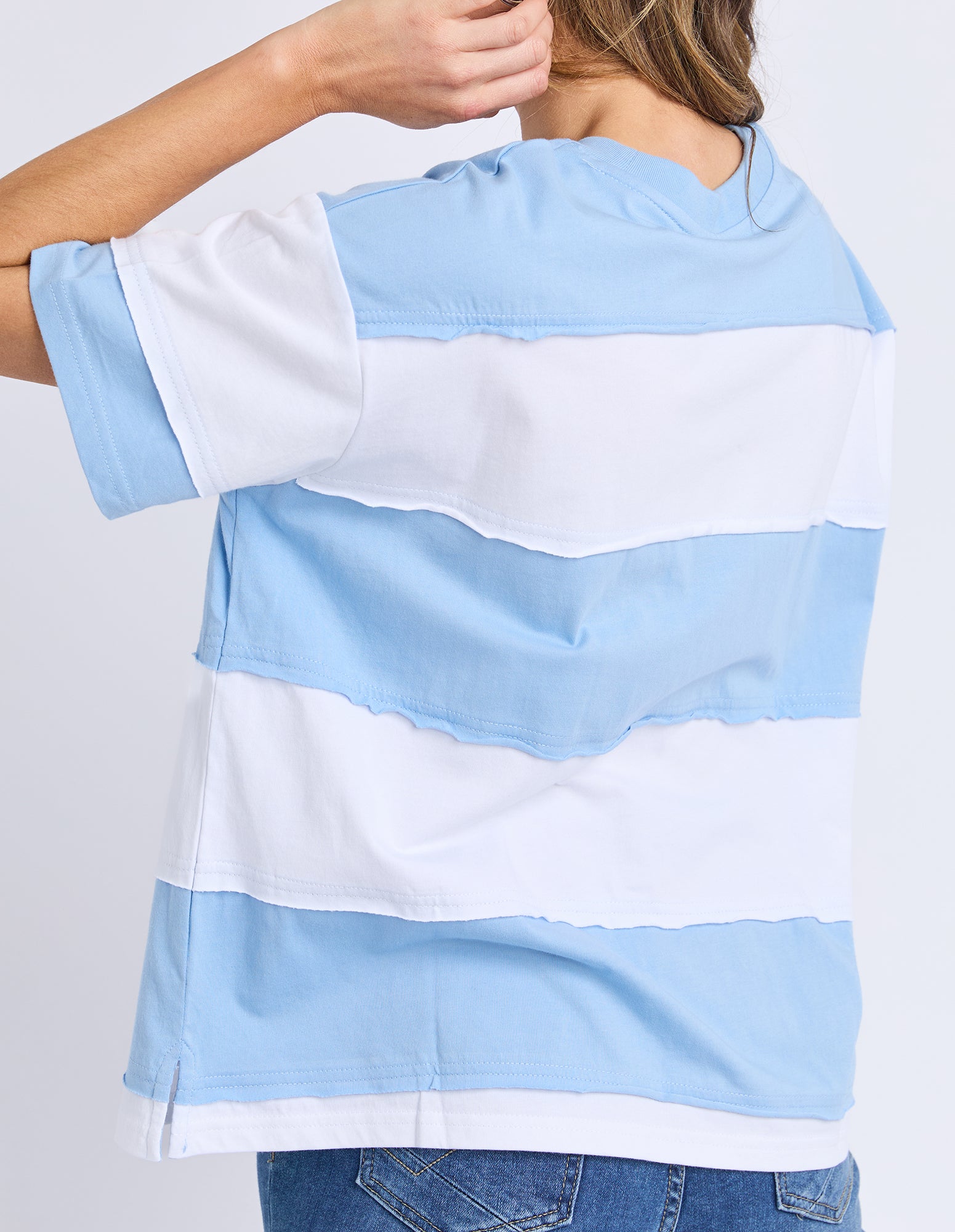 Bold Stripe Tee Azure Blu & Wht Str – Elm Lifestyle