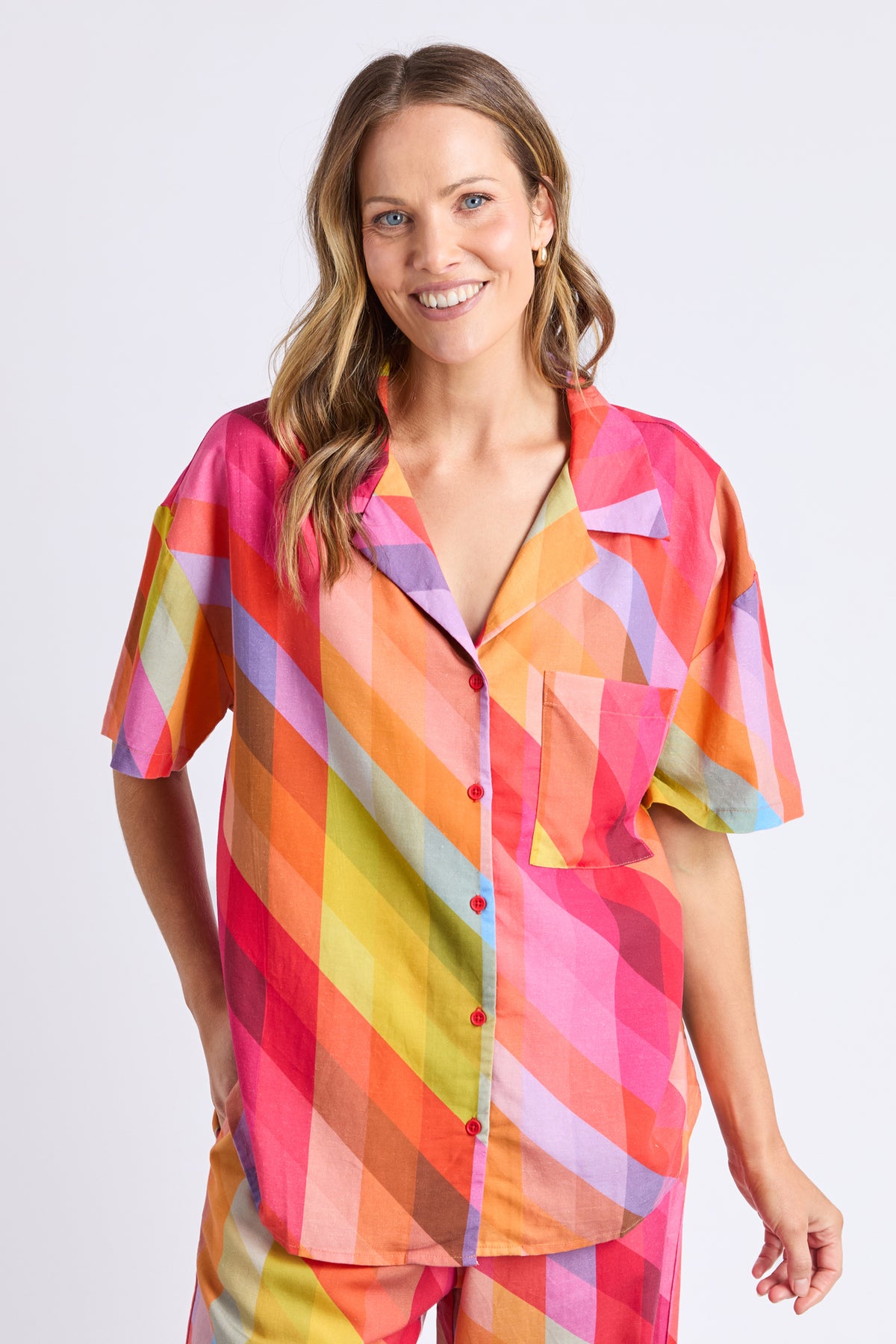 Rena Shirt Rena Striped Print