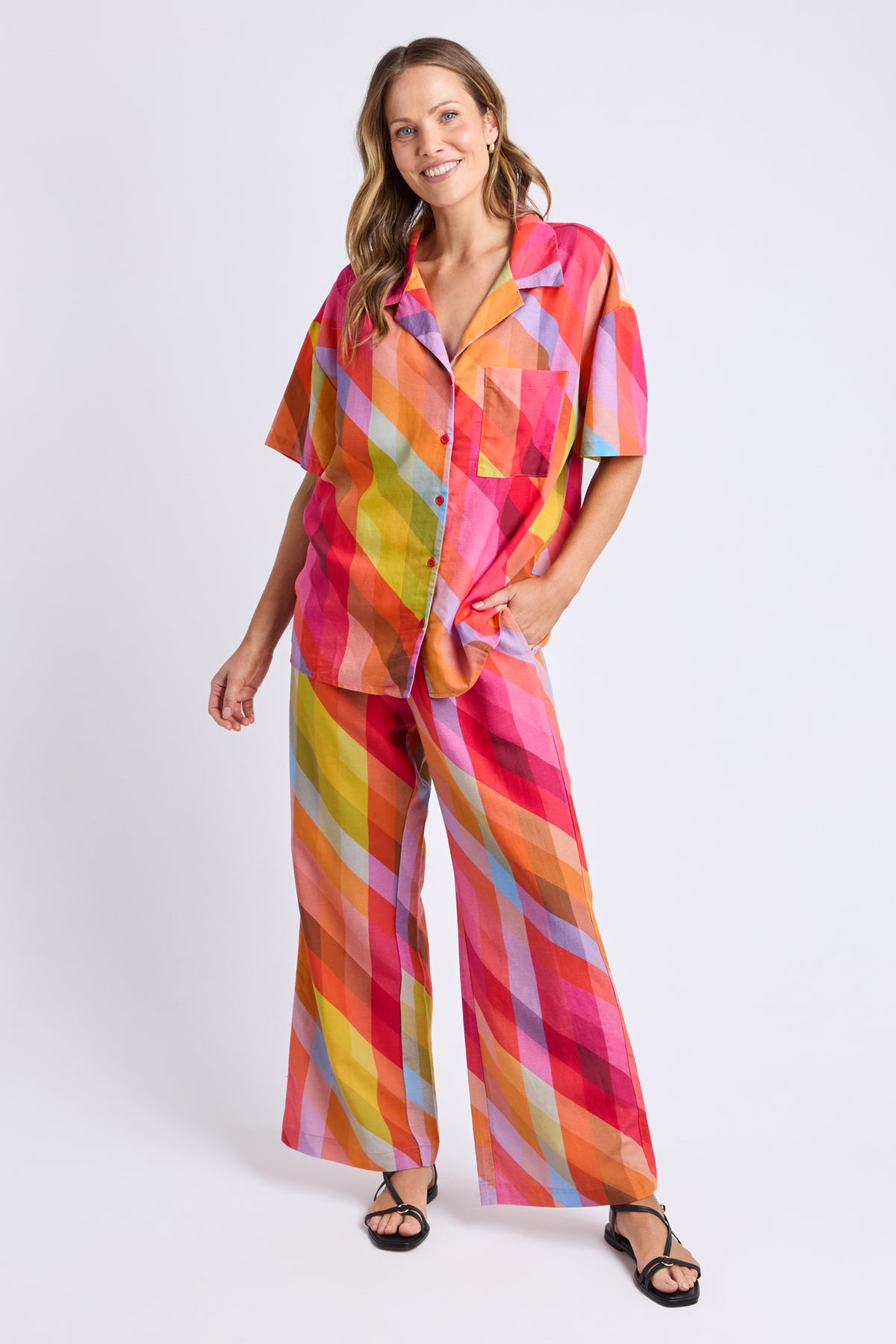 Rena Shirt Rena Striped Print