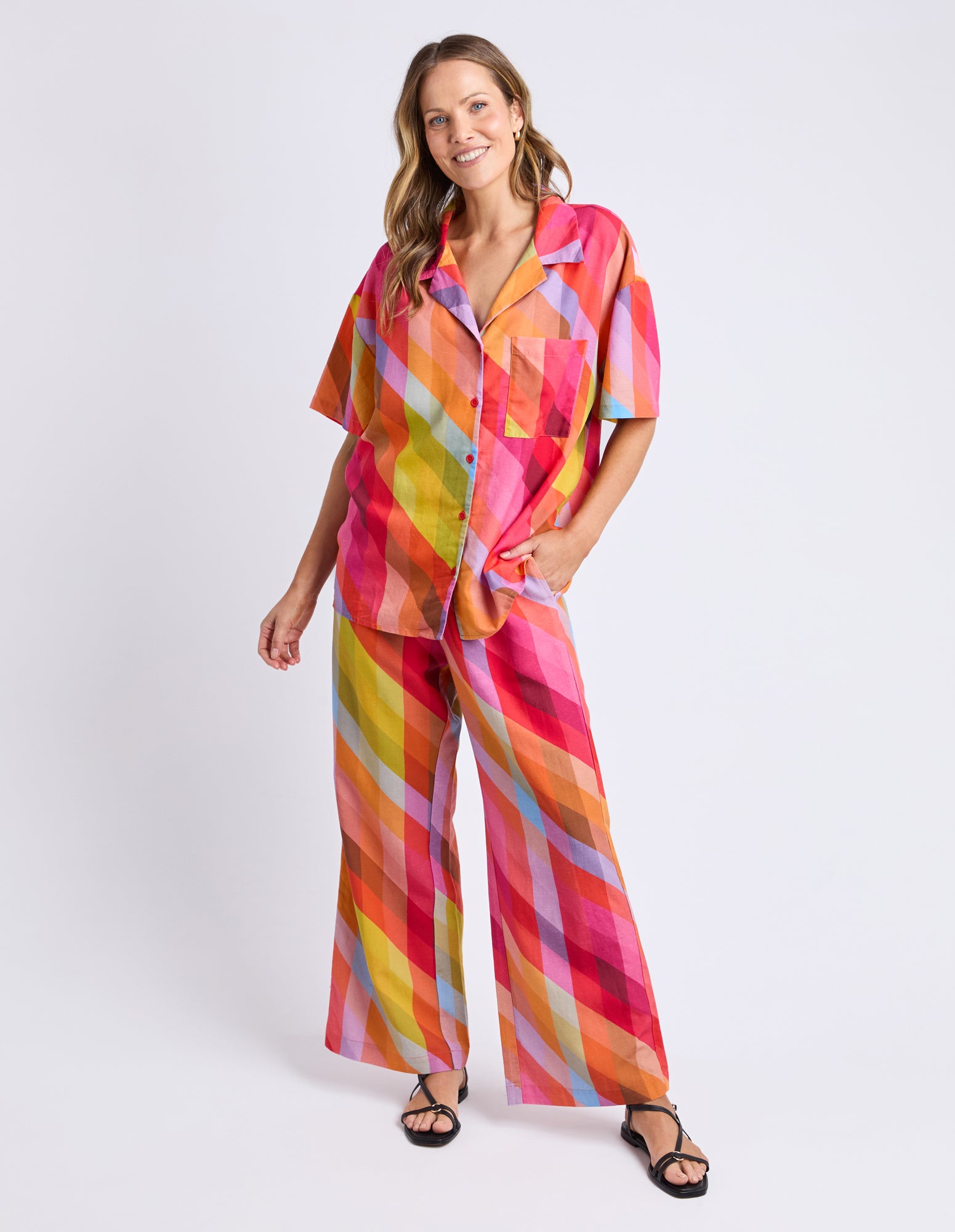 Rena Shirt Rena Striped Print