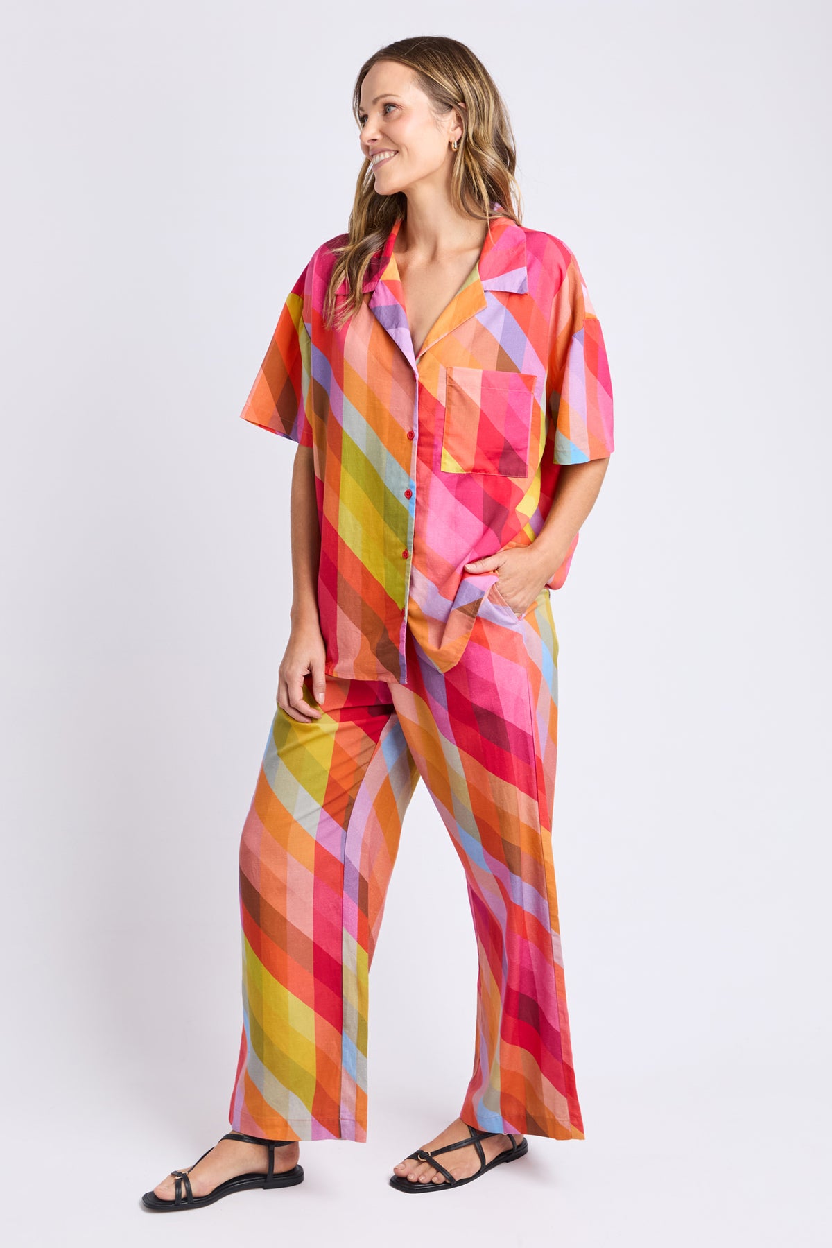 Rena Shirt Rena Striped Print