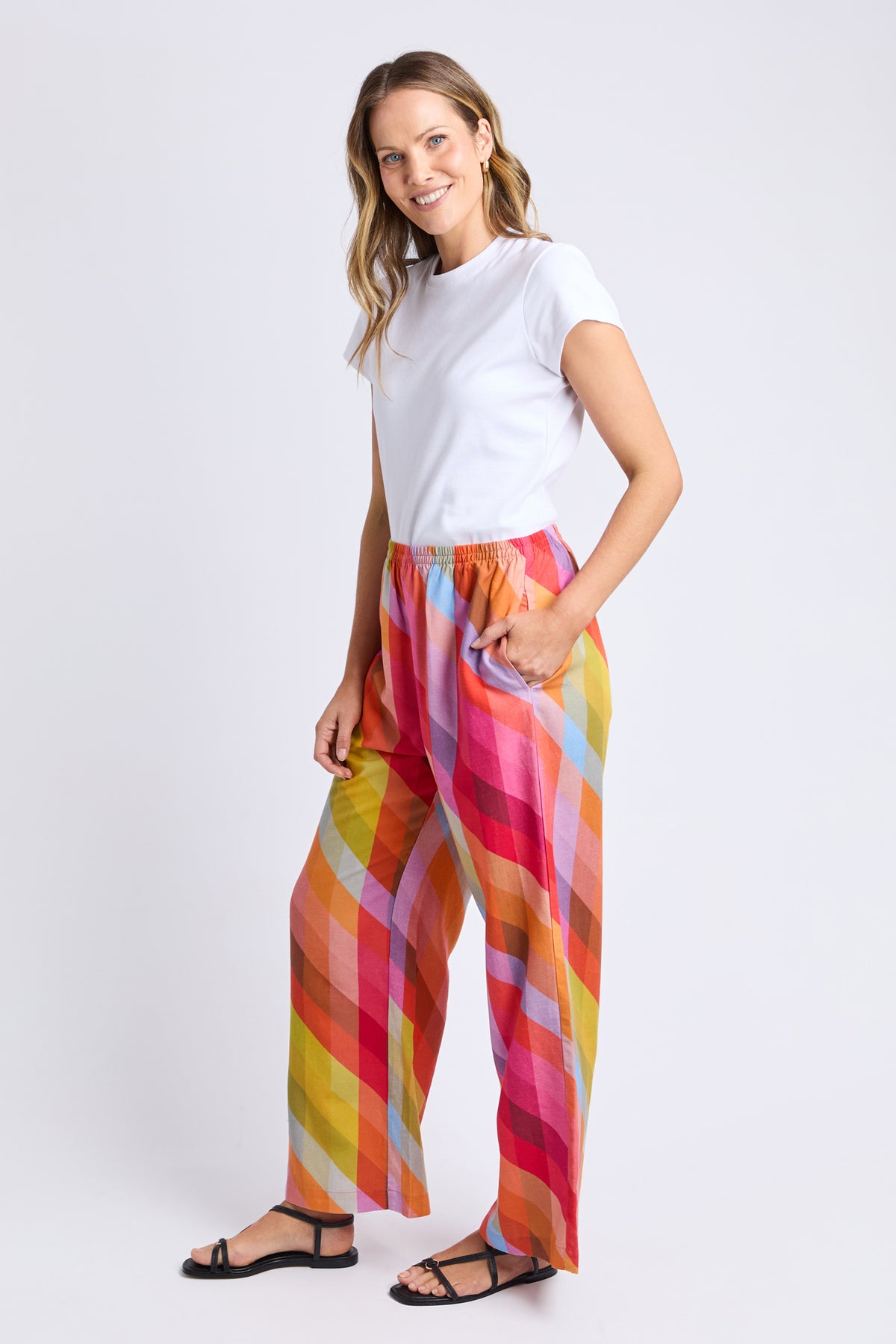 Rena Pant Rena Striped Print