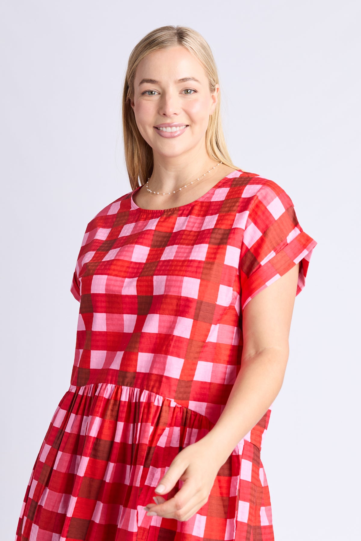 Edin Short Sleeve Dress Poppy