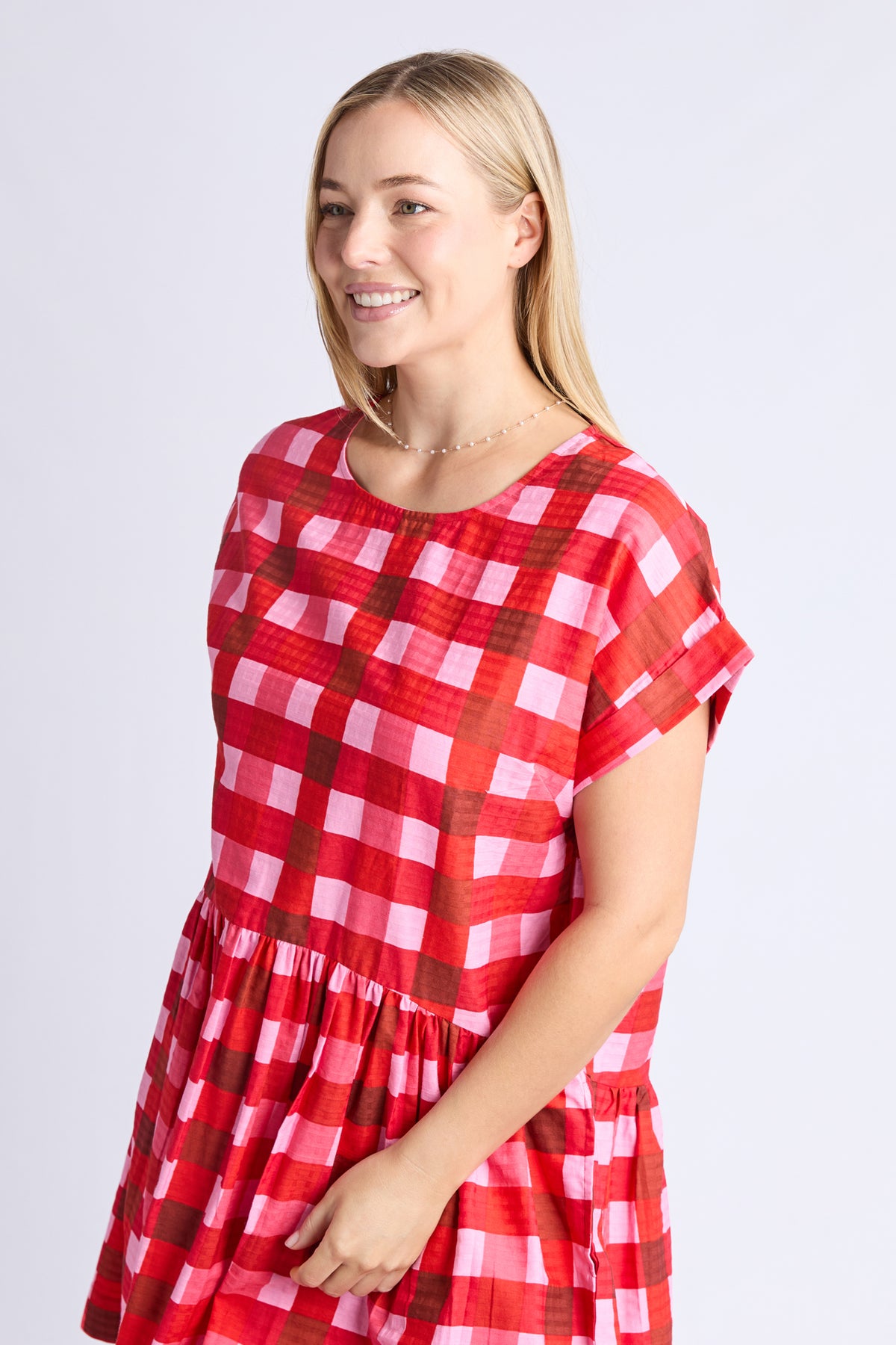 Edin Short Sleeve Dress Poppy