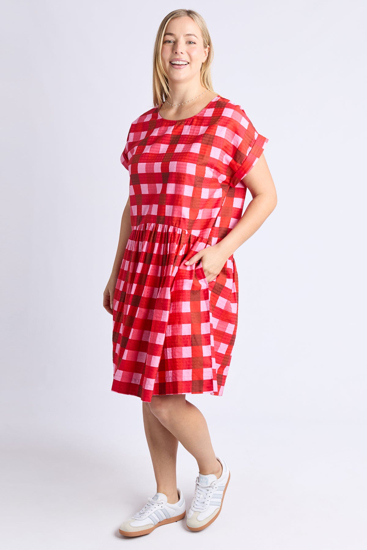 Edin Short Sleeve Dress Poppy