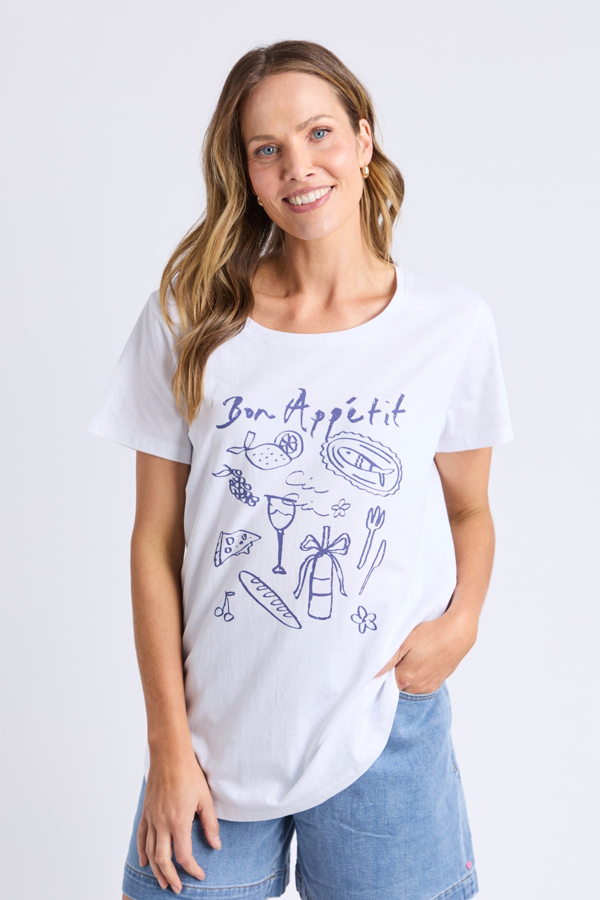 Bon Appetit Tee White