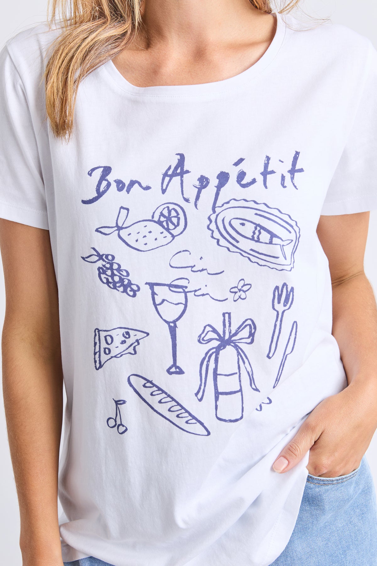 Bon Appetit Tee White