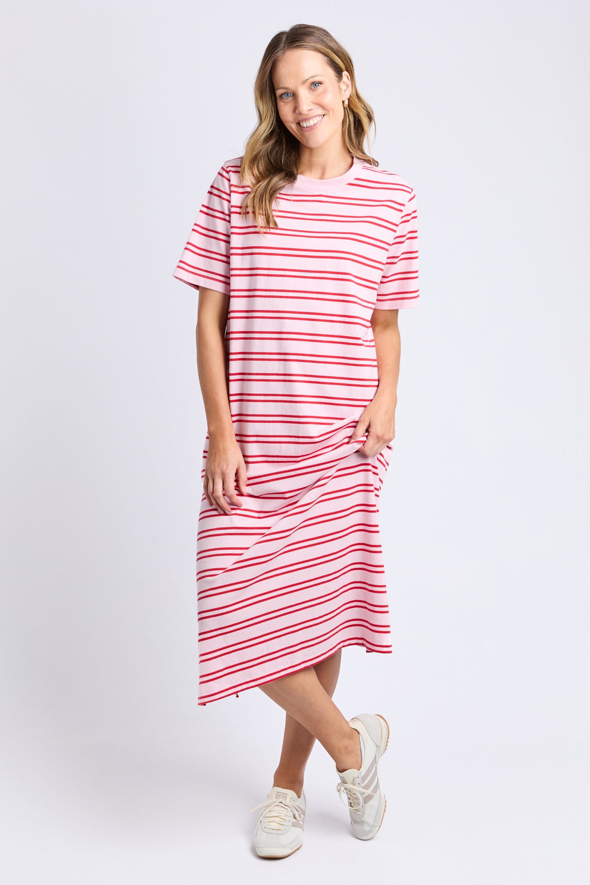 Bon Bon Dress Red And Pink Stripe