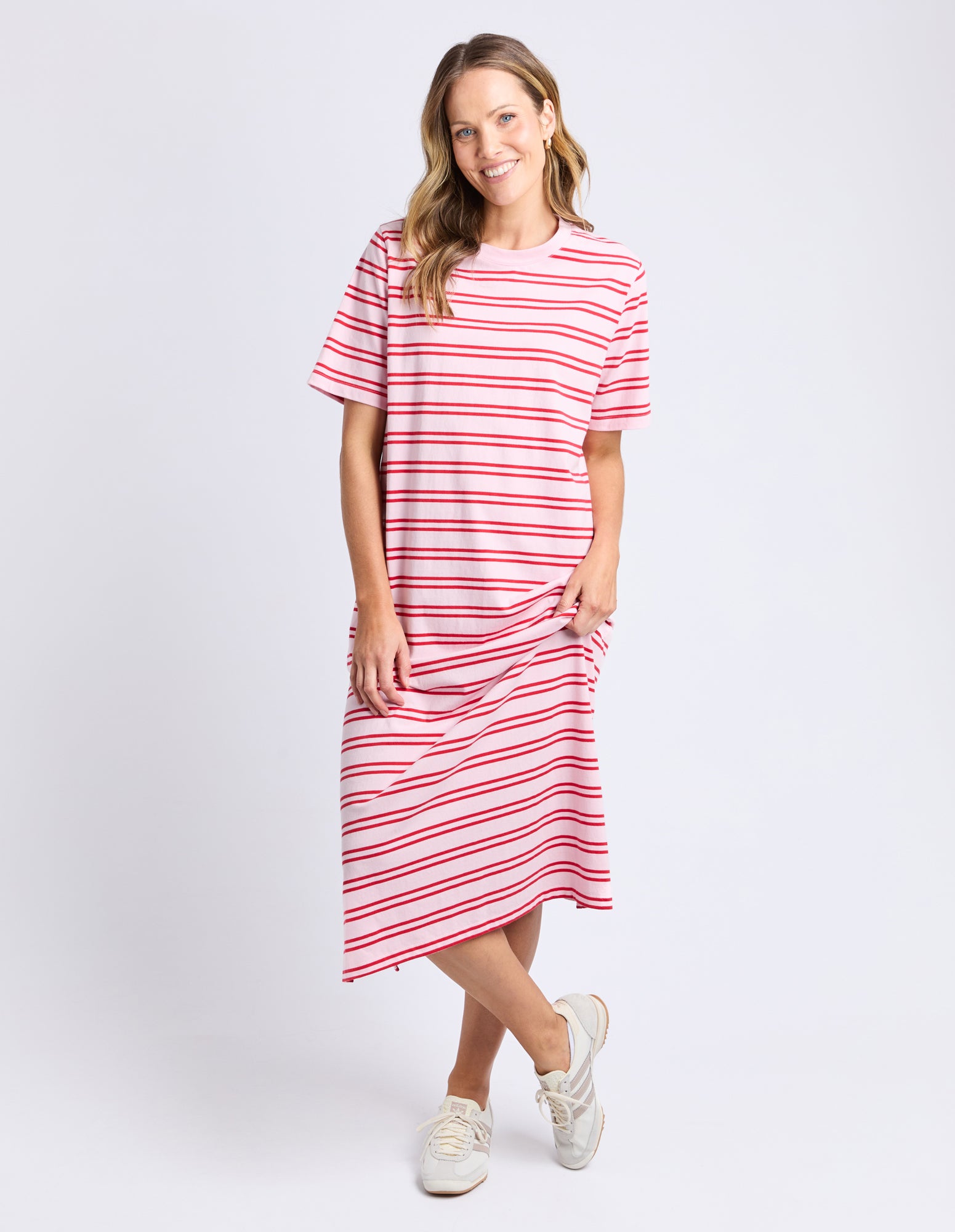Bon Bon Dress Red And Pink Stripe