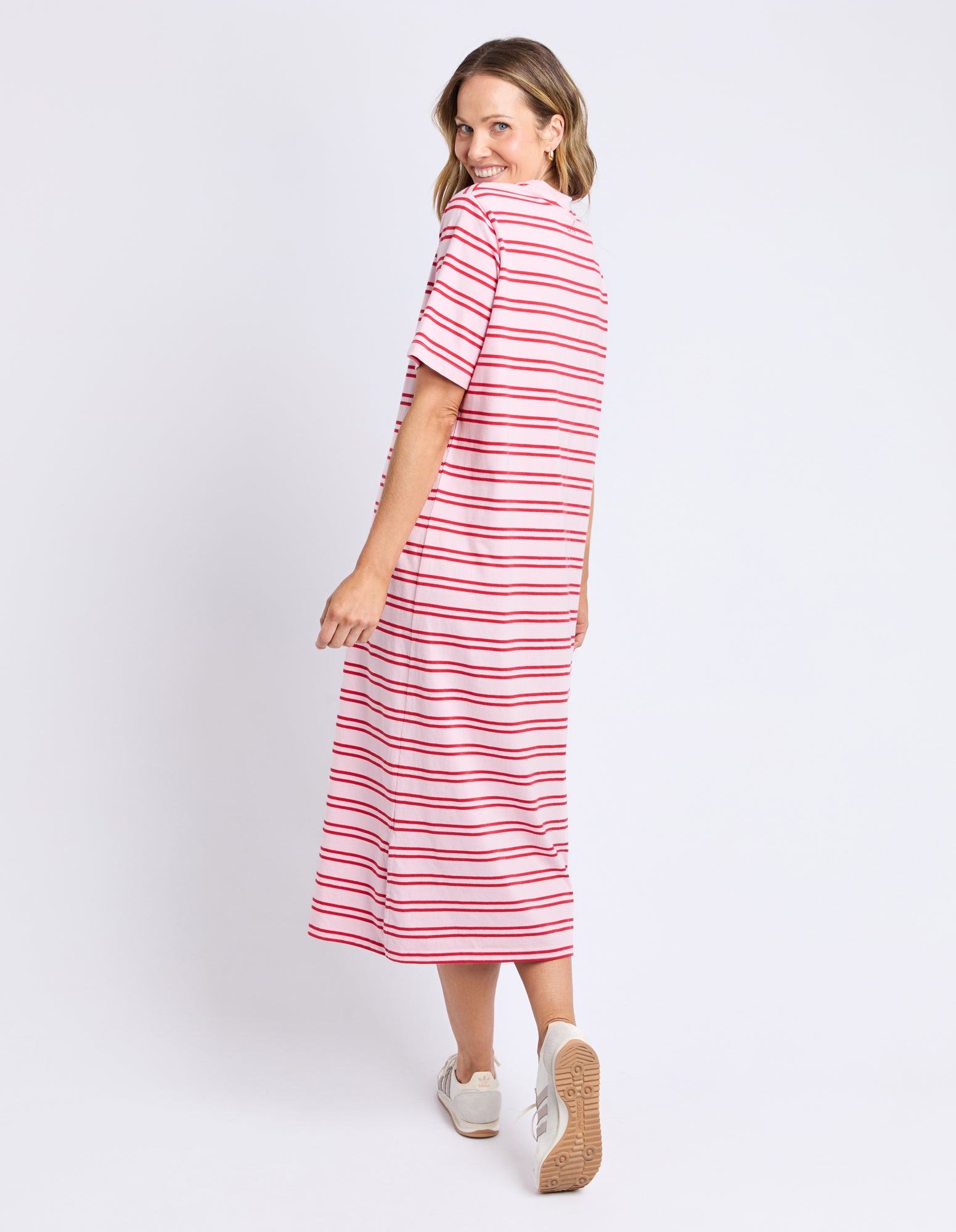 Bon Bon Dress Red And Pink Stripe