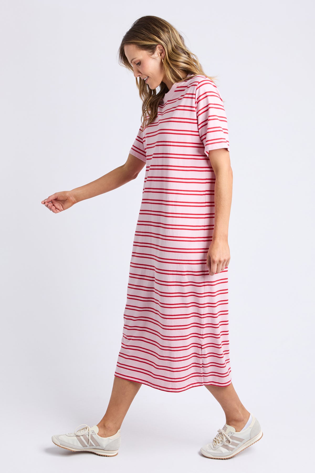 Bon Bon Dress Red And Pink Stripe