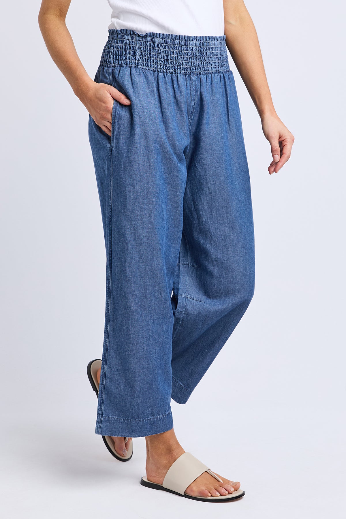 Riley Lyocel Pant Blue