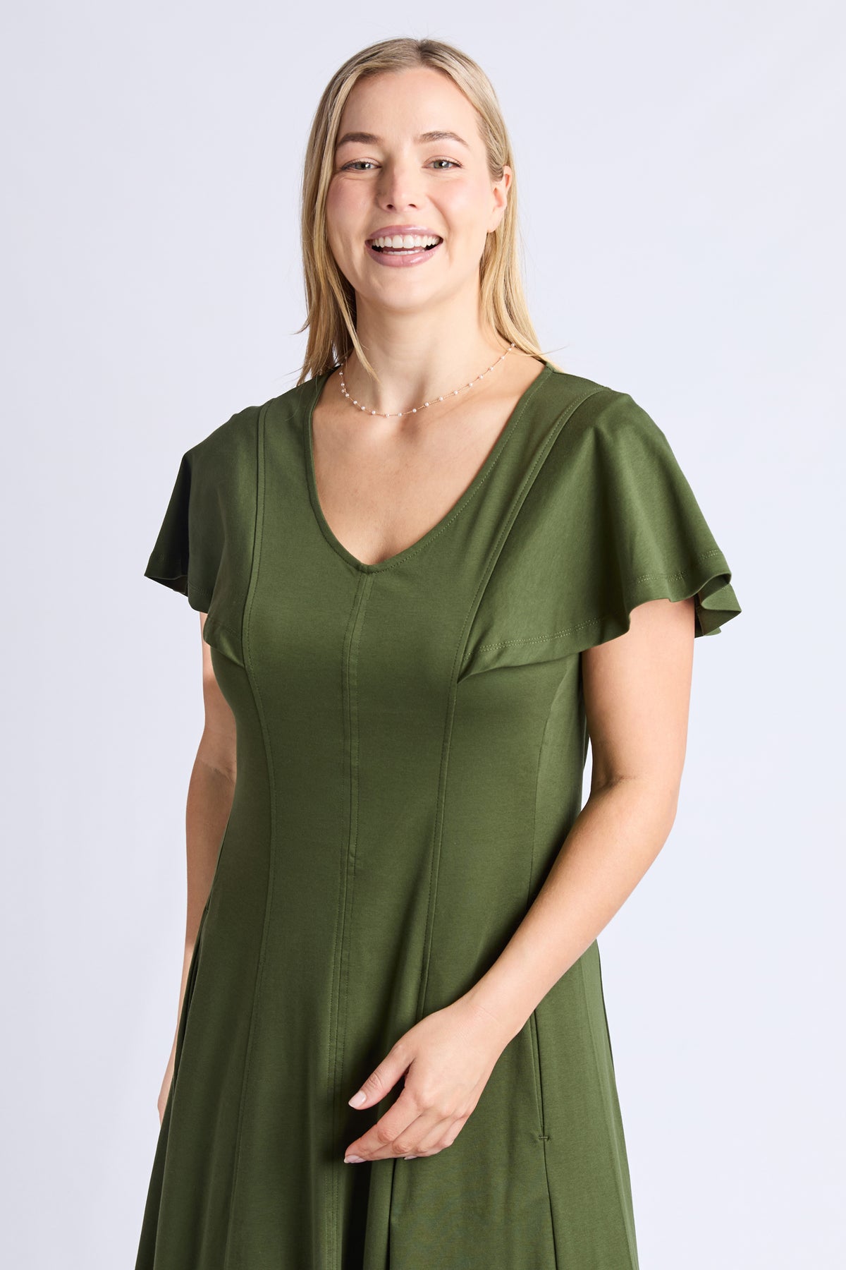 Grace Jersey Dress Khaki