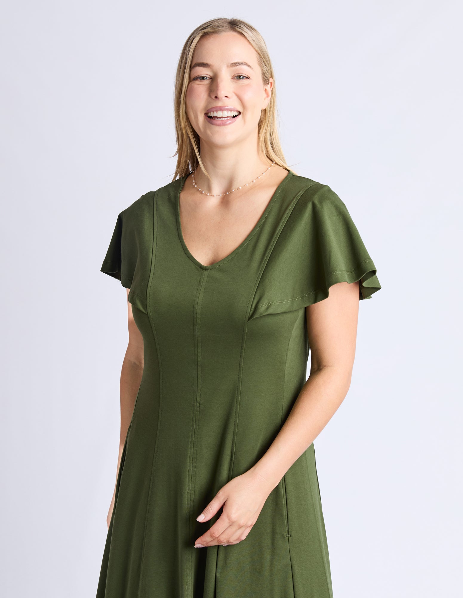 Grace Jersey Dress Khaki