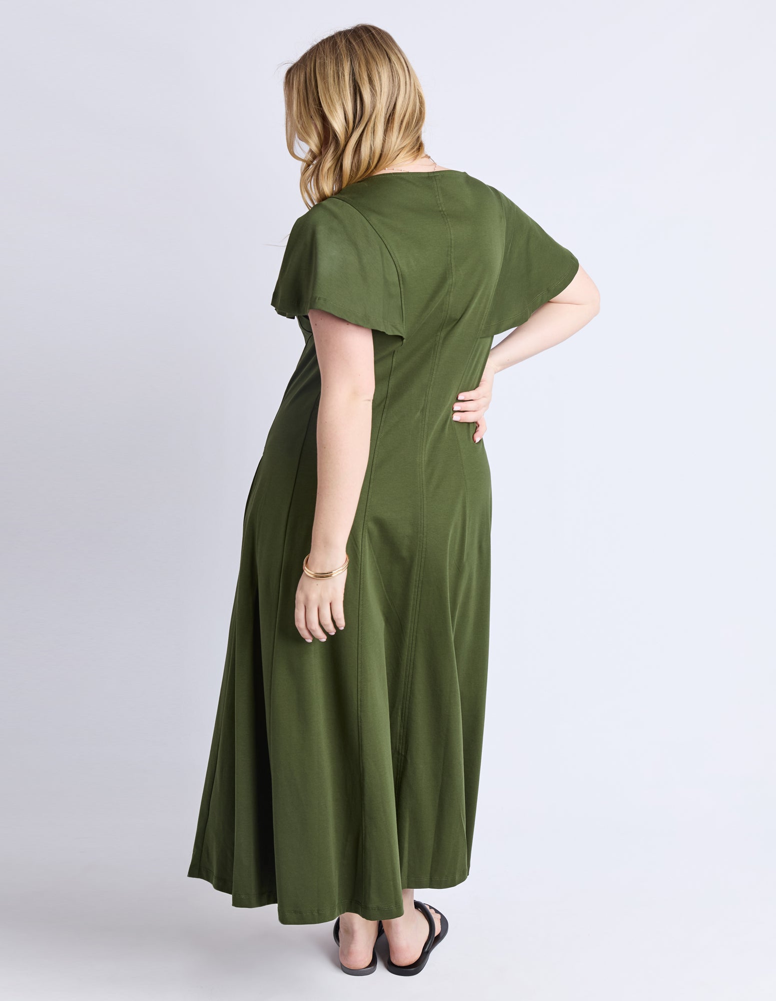 Grace Jersey Dress Khaki