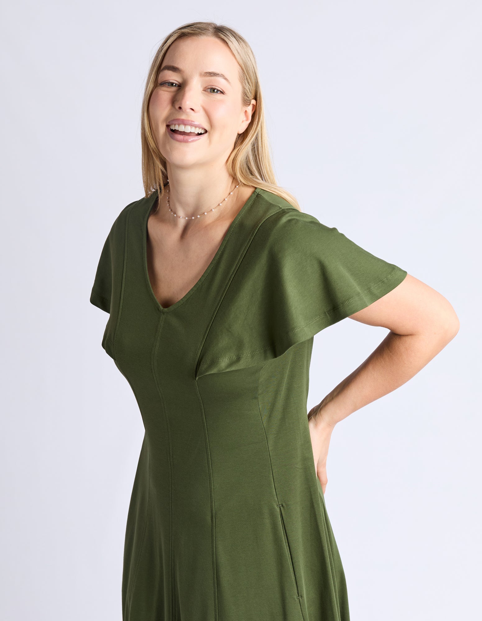 Grace Jersey Dress Khaki