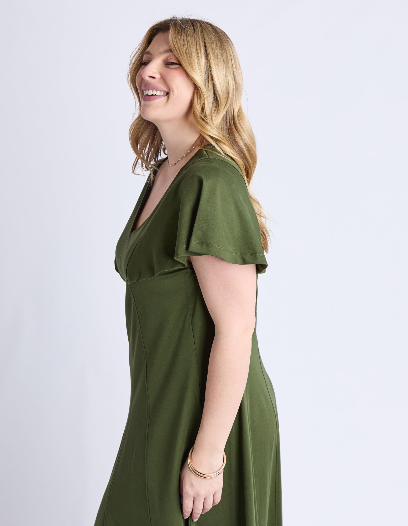 Grace Jersey Dress Khaki