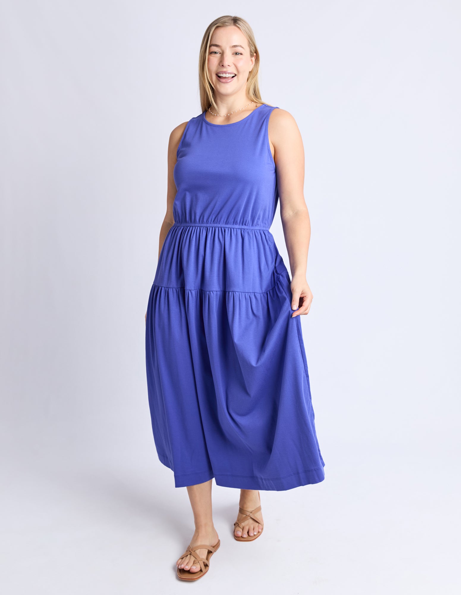 Coco Jersey Dress Bright Blue