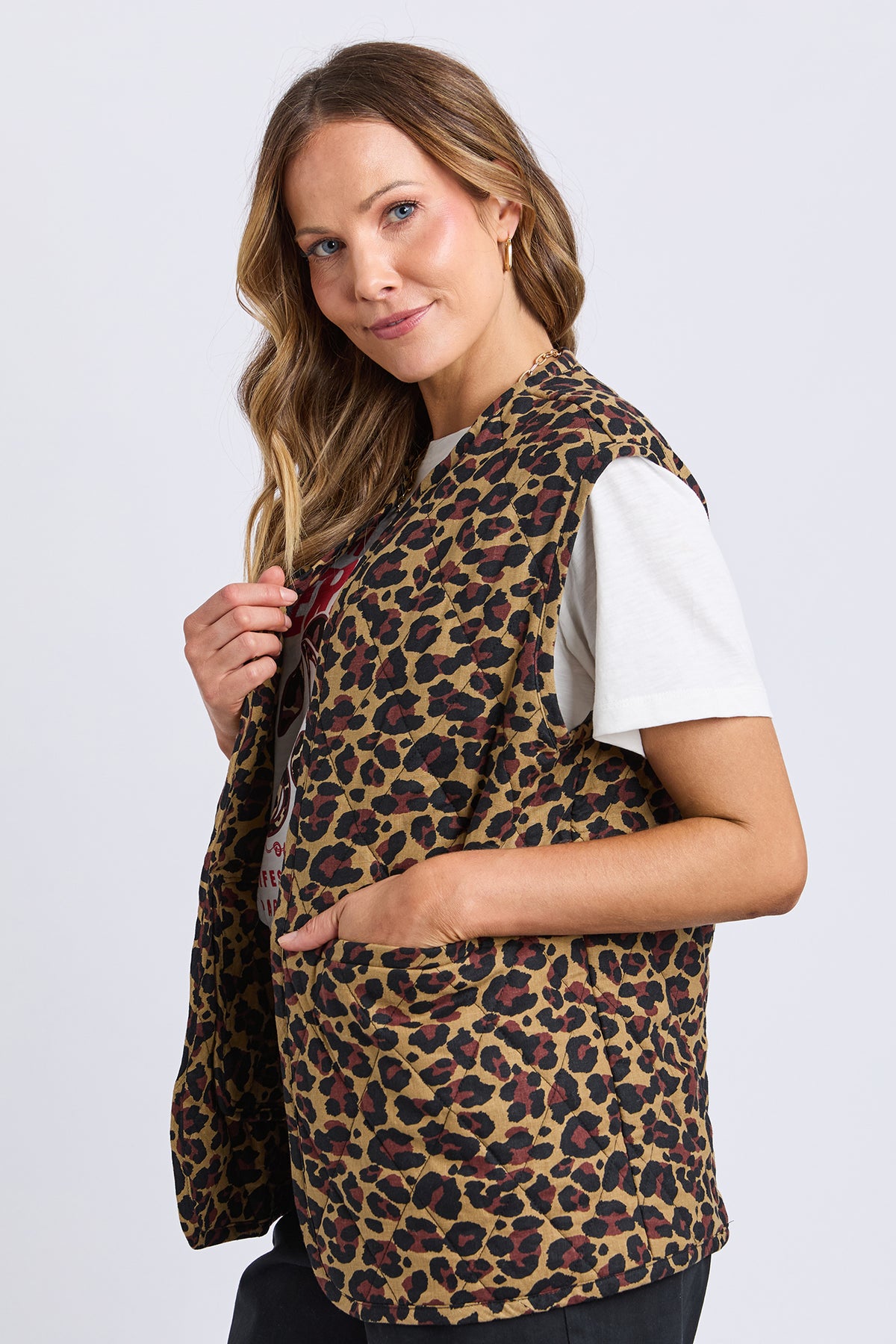 Saskia Vest Animal Print
