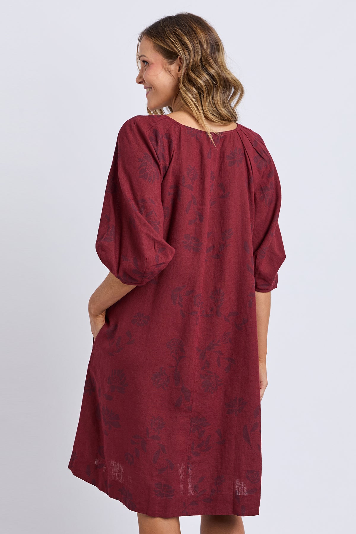 Bramble Midi Dress Plum Bramble Print
