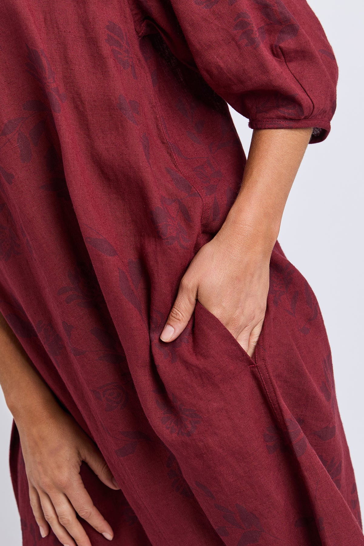 Bramble Midi Dress Plum Bramble Print