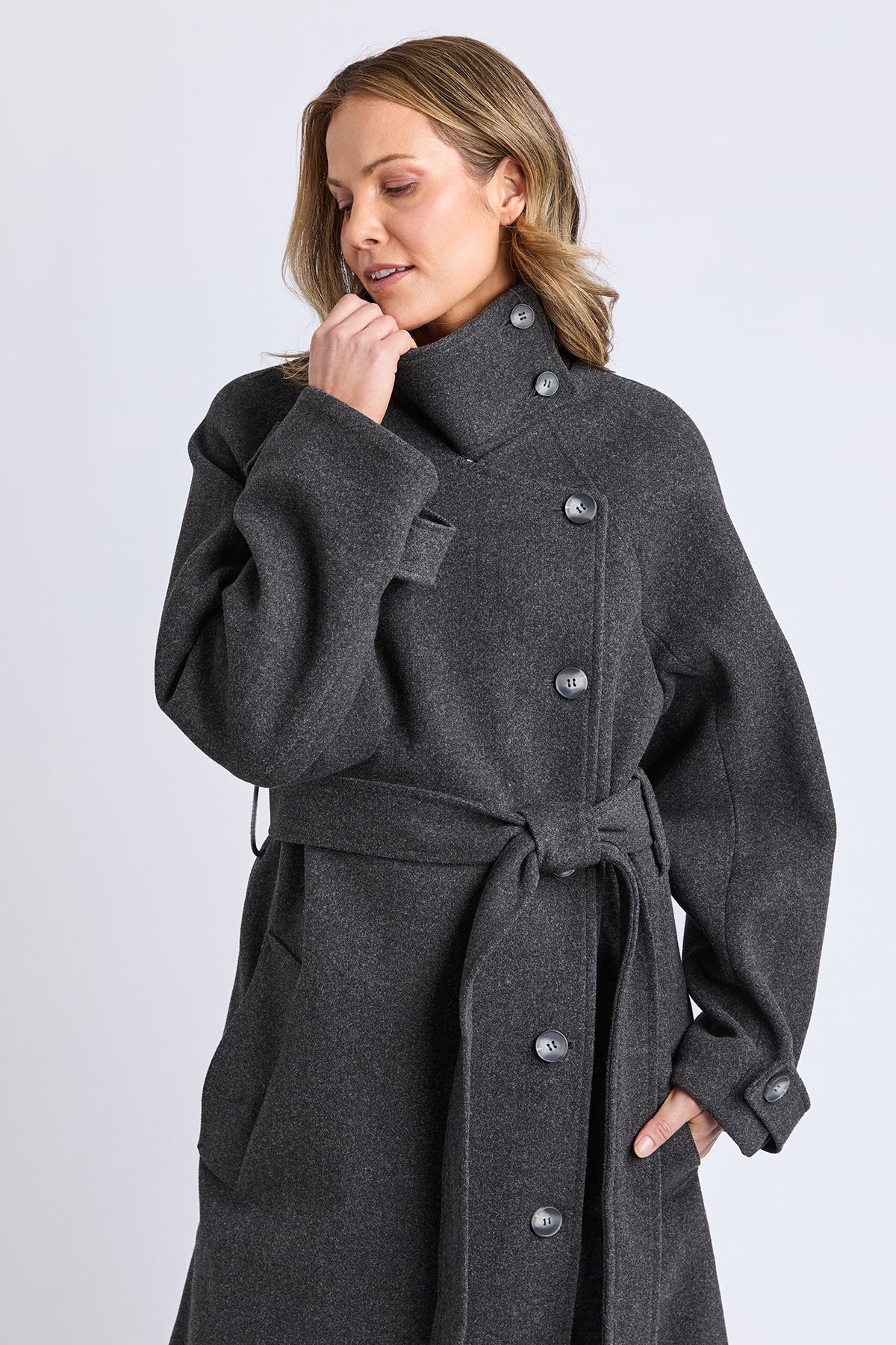 Caroline Coat Grey Marle