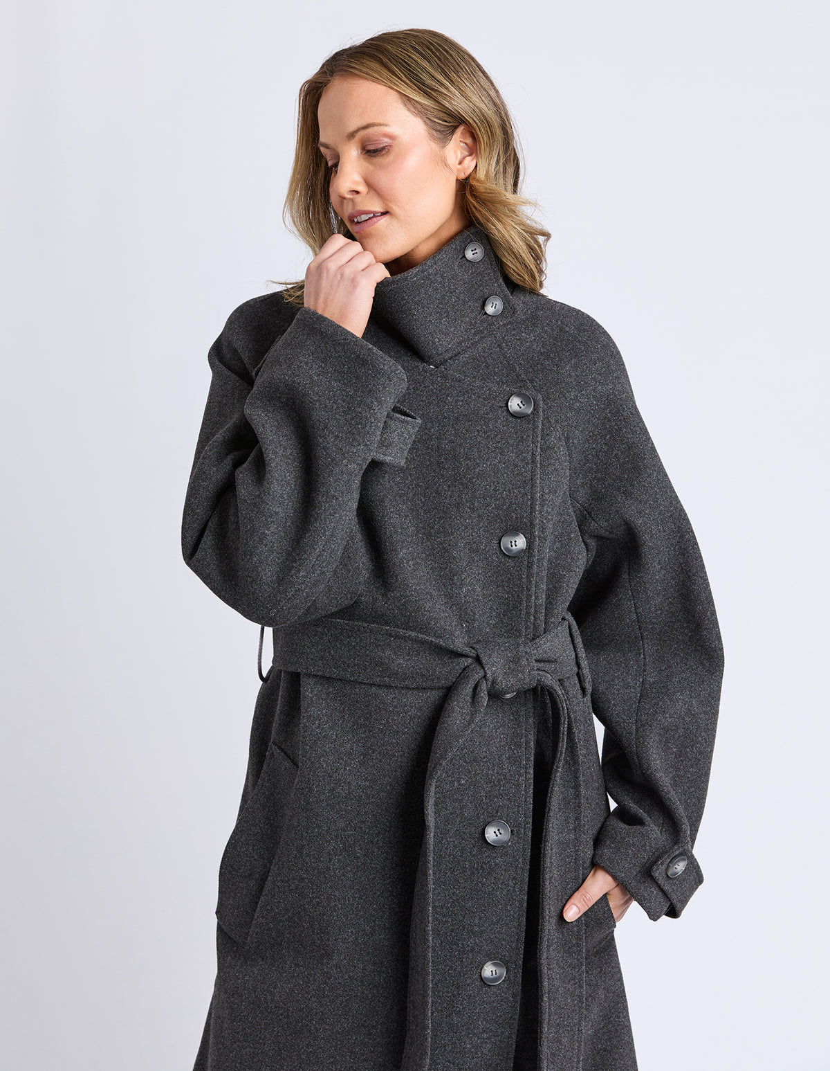 Caroline Coat Grey Marle