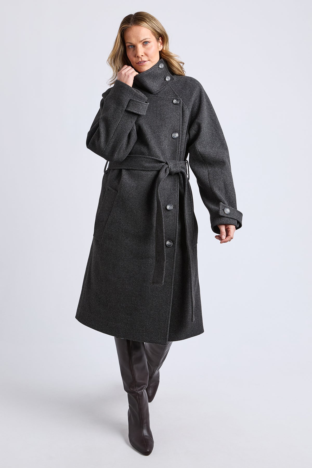 Caroline Coat Grey Marle
