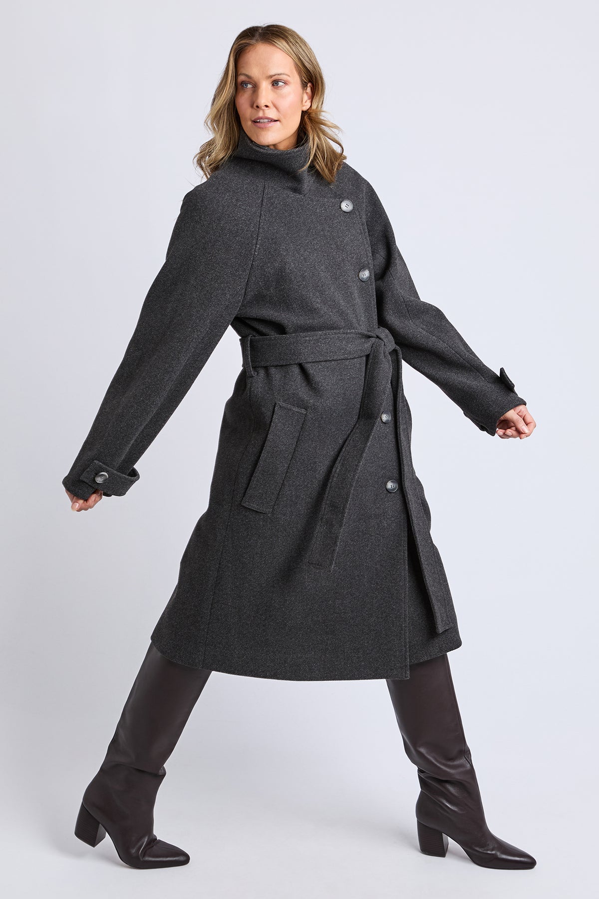 Caroline Coat Grey Marle