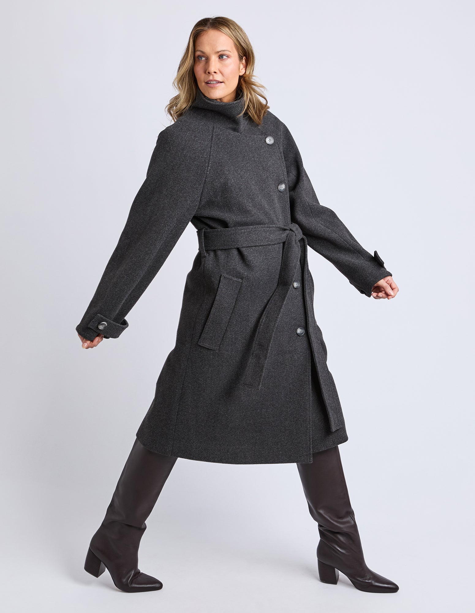 Caroline Coat Grey Marle