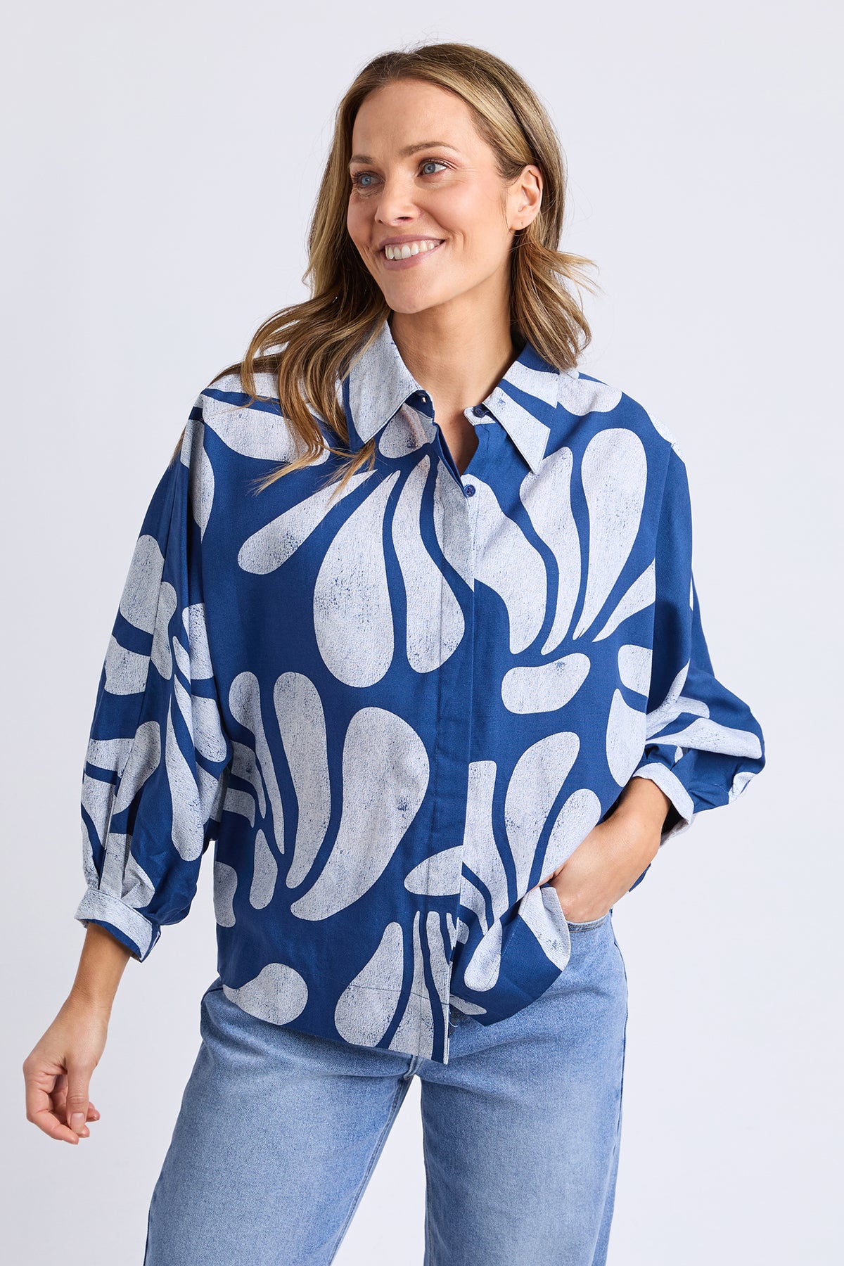 Celeste Shirt Classic Navy Print