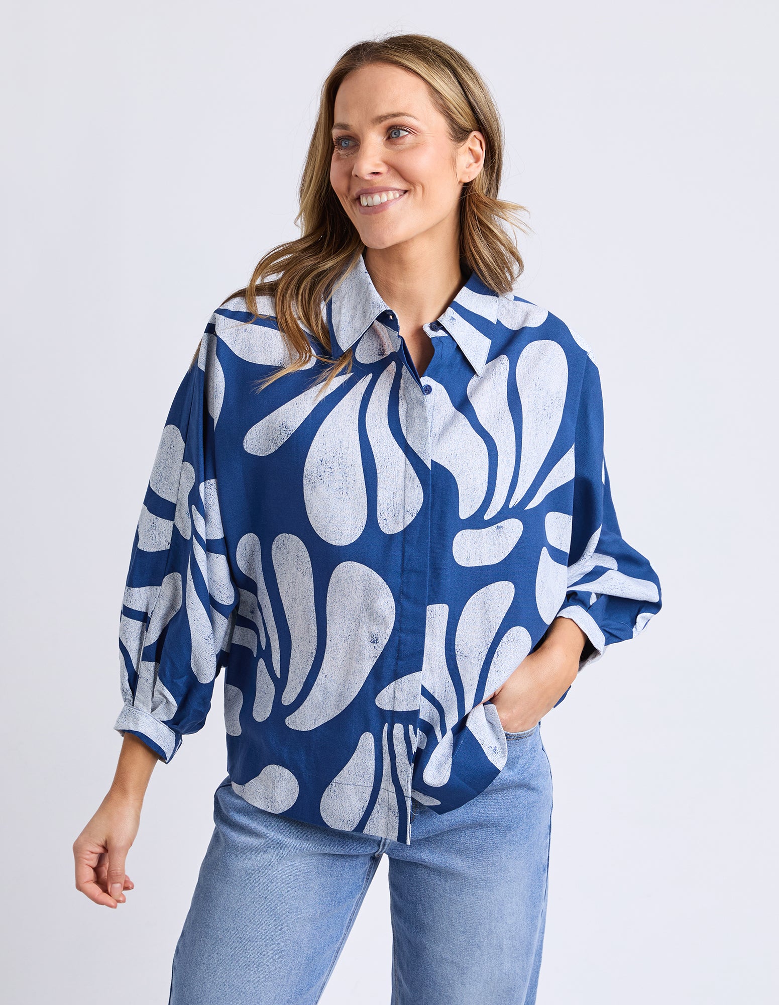 Celeste Shirt Classic Navy Print