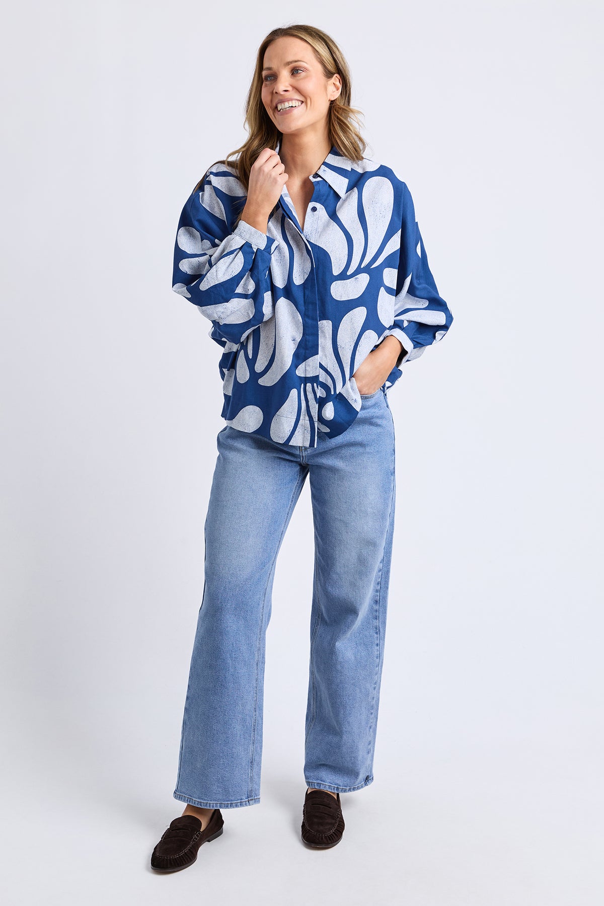 Celeste Shirt Classic Navy Print
