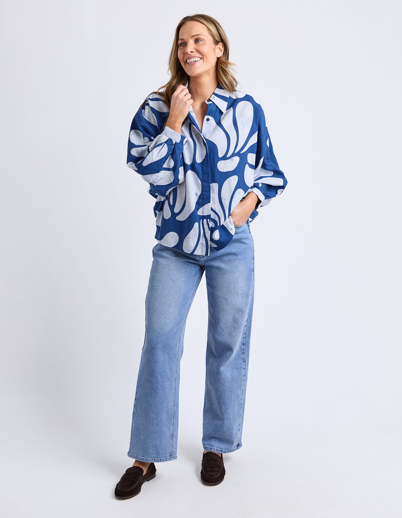 Celeste Shirt Classic Navy Print